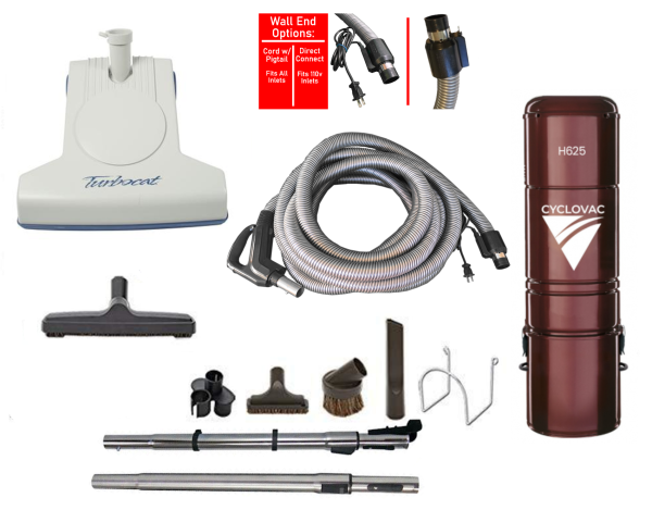 Cyclovac H625 Complete Central Vacuum Package with Turbocat Head Online now