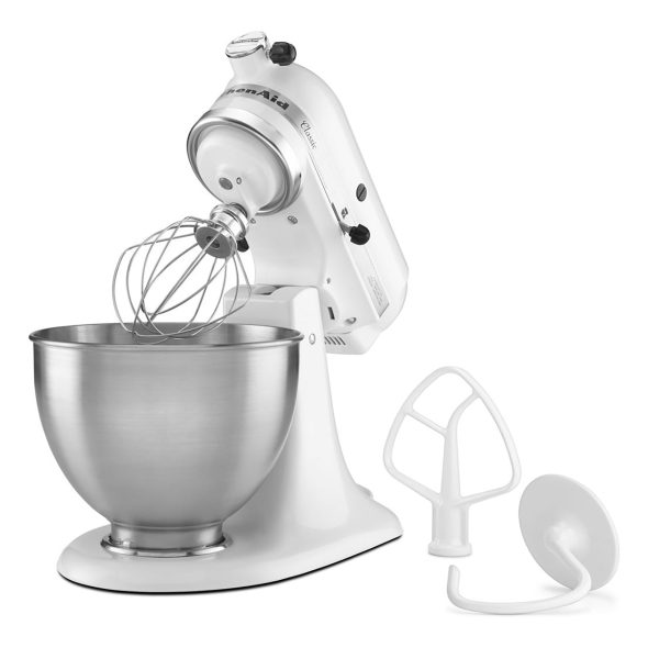 KitchenAid Classic Series 4.5 Quart Tilt-Head Stand Mixer, White For Cheap