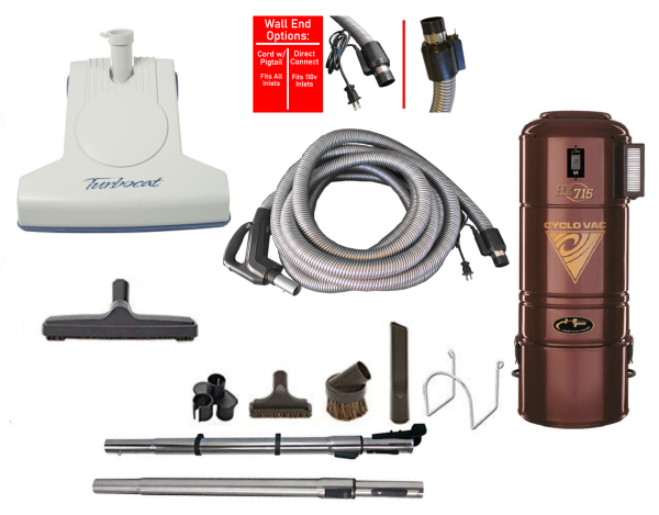 Cyclovac H725 Complete Central Vacuum Package with Turbocat Head For Discount