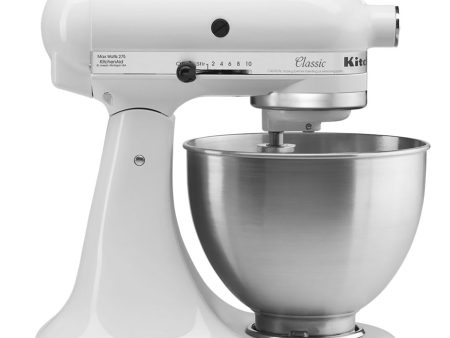 KitchenAid Classic Series 4.5 Quart Tilt-Head Stand Mixer, White For Cheap